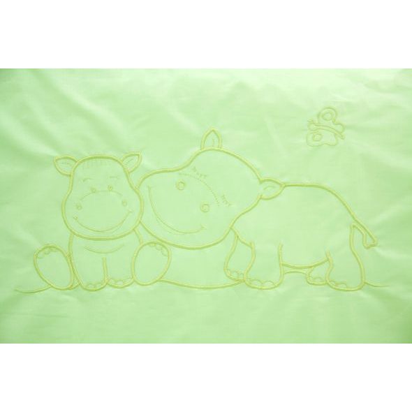 SCARLETT DĚTSKÉ POVLEČENÍ 2-DÍLNÉ HROŠÍK ZELENÉ 100X135CM - POVLEČENÍ DO POSTÝLKY - SPINKÁNÍ