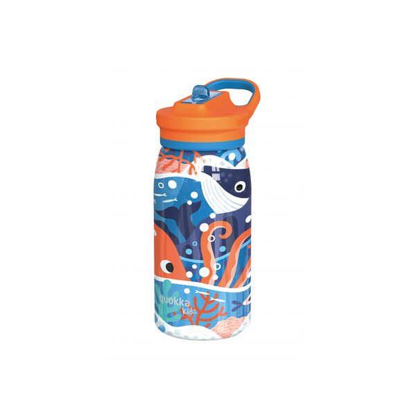 QUOKKA NEREZOVÁ TERMOLÁHEV S PÍTKEM POP KIDS OCEAN 445 ML - SPORTOVNÍ LAHVE - KRMENÍ