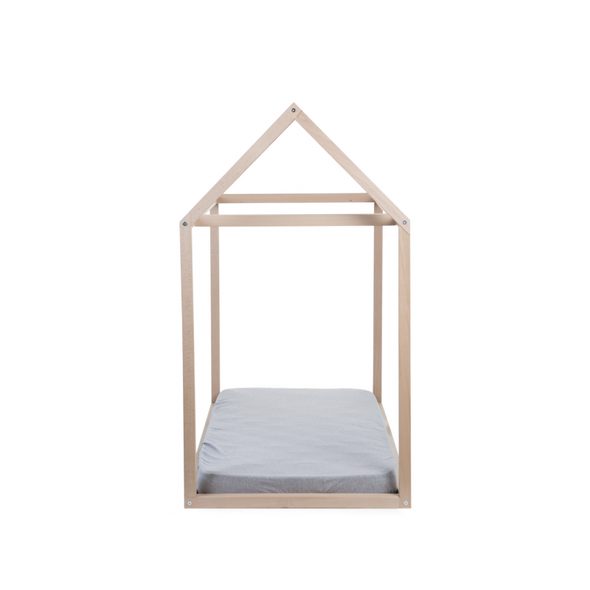 CHILDHOME RÁM POSTELE DOMEK NATURAL 70X140CM - DŘEVĚNÉ POSTÝLKY - SPINKÁNÍ