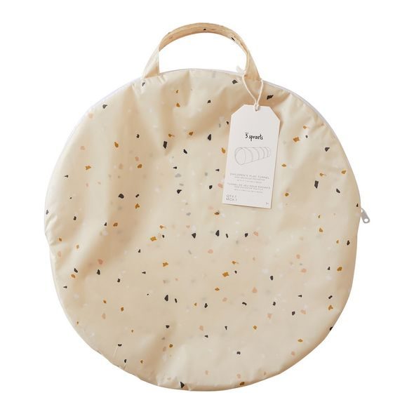 3 SPROUTS DĚTSKÝ TUNEL RECYCLED TERRAZZO BEIGE - SENZORICKÉ HRAČKY - PRO DĚTI