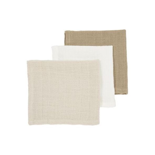 MEYCO MUŠELÍNOVÁ PLENA-ŽÍNKA 3-BALENÍ - OFFWHITE/SOFT SAND/TAUPE - ŽÍNKY A HOUBIČKY - KOUPÁNÍ A ZDRAVÍ