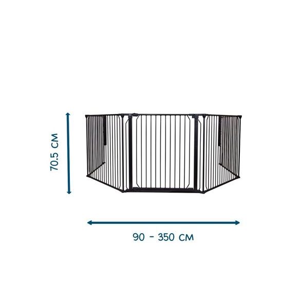 BABY DAN UNIVERZÁLNÍ PROSTOROVÁ ZÁBRANA BABYDAN COMBIFIT XXL, ČERNÁ - OHRÁDKY - KOUPÁNÍ A ZDRAVÍ