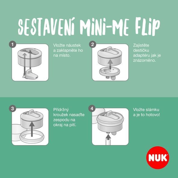 NUK LÁHEV MINI-ME PP FLIP 450 ML (12+ M.) - KOJENECKÉ LAHVE - KRMENÍ