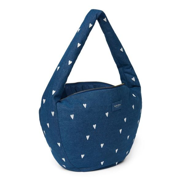 STUDIO NOOS DENIM CROSS BODY BAG | HEARTS DARK BLUE WHITE HEARTS - DOPLŇKY - PRO MAMINKY