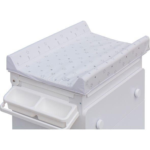 SCARLETT PŘEBALOVACÍ KOMODA S VANIČKOU VISTA BÍLÁ S PŘEBALOVACÍ PODLOŽKOU HVĚZDIČKA BÍLÁ - PŘEBALOVACÍ KOMODY - PŘEBALOVÁNÍ
