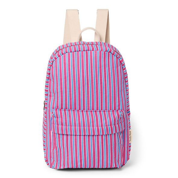 STUDIO NOOS POPLIN MIDI BACKPACK BATŮŽEK PŘEDNÍ KAPSA RASPBERRY STRIPPED - DOPLŇKY - PRO MAMINKY