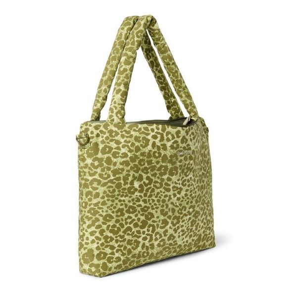 STUDIO NOOS COTTON DIAPER BAG PŘEBALOVACÍ TAŠKA GREEN LEOPARD - PŘEBALOVACÍ TAŠKY - KOČÁRKY A PŘÍSLUŠENSTVÍ