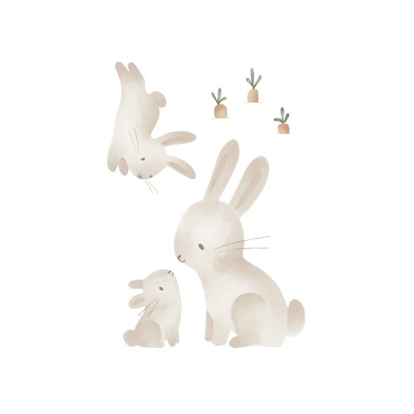 LITTLE DUTCH SAMOLEPKY NA ZEĎ BABY BUNNY - DEKORACE A POLIČKY - SPINKÁNÍ