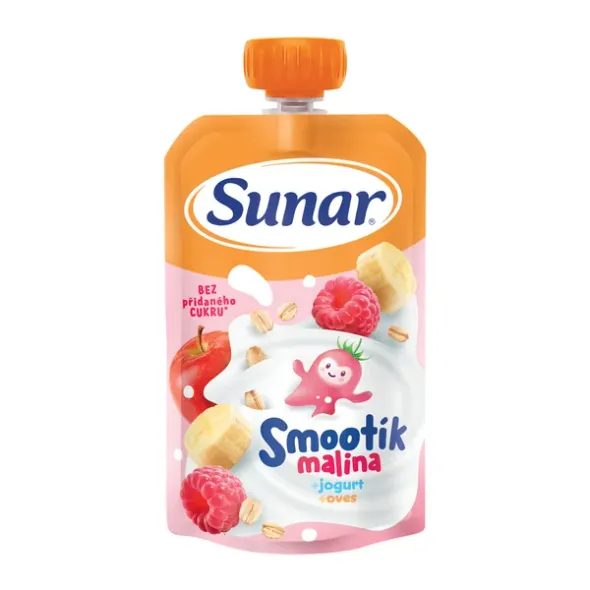 SUNAR SMOOTHÍK DĚTSKÁ KAPSIČKA MALINA 120G - KAPSIČKY - KRMENÍ