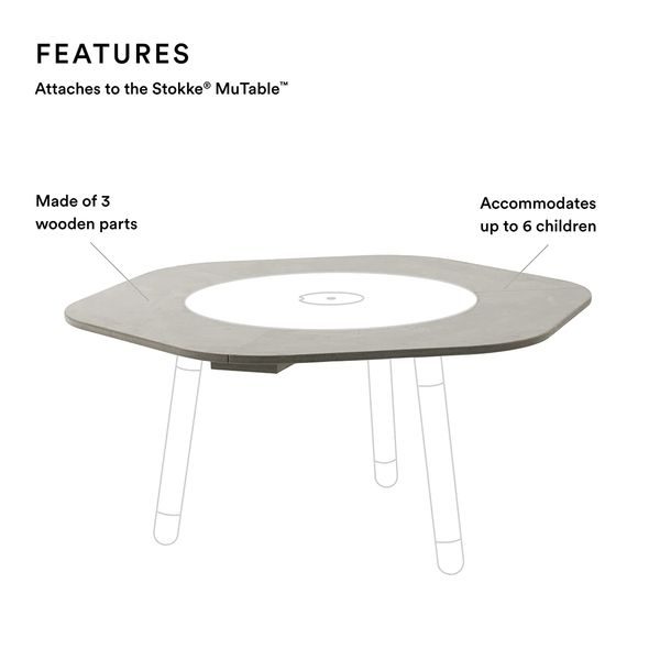 STOKKE® MUTABLE™ 6 SEAT EXTENSION 6-MÍSTNÝ NÁSTAVEC ŠEDÝ - STOLKY A ŽIDLIČKY - SPINKÁNÍ