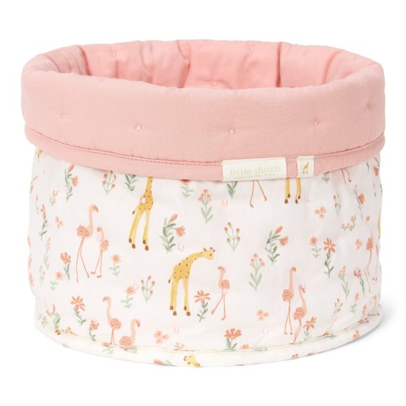 LITTLE DUTCH KOŠÍK TEXTILNÍ OBOUSTRANNÝ MALÝ PINK BLOOMING SAFARI - LITTLE DUTCH - PRO DĚTI