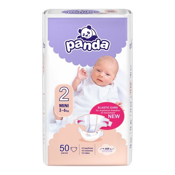 BELLA BABY PANDA 2 MINI 3-6KG 50KS - JEDNORÁZOVÉ PLENY - VŠETKO NA PREBAĽOVANIE