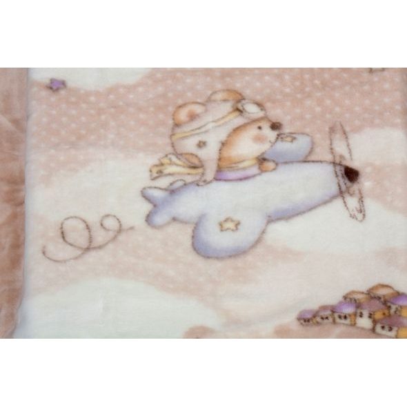 SCARLETT ŠPANĚLSKÁ DEKA 6378 BÉŽOVÁ 80X110CM - DĚTSKÉ DEKY PRO MIMINKA - SPINKÁNÍ