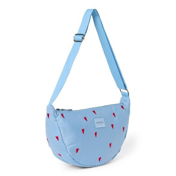 STUDIO NOOS PUFFY ADULT FANNY KABELKA LIGHT BLUE HEARTS - ORGANIZÉRY A KOŠÍKY - KOČÁRKY A PŘÍSLUŠENSTVÍ