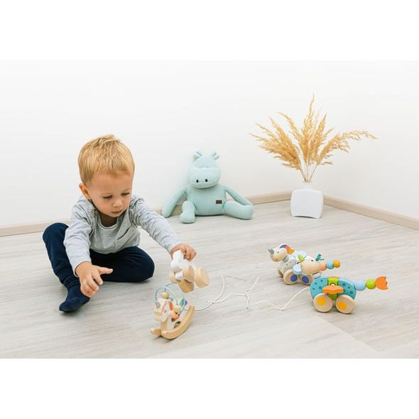 ZOPA DŘEVĚNÁ MAŠINKA - VLÁČKY - PRO DĚTI