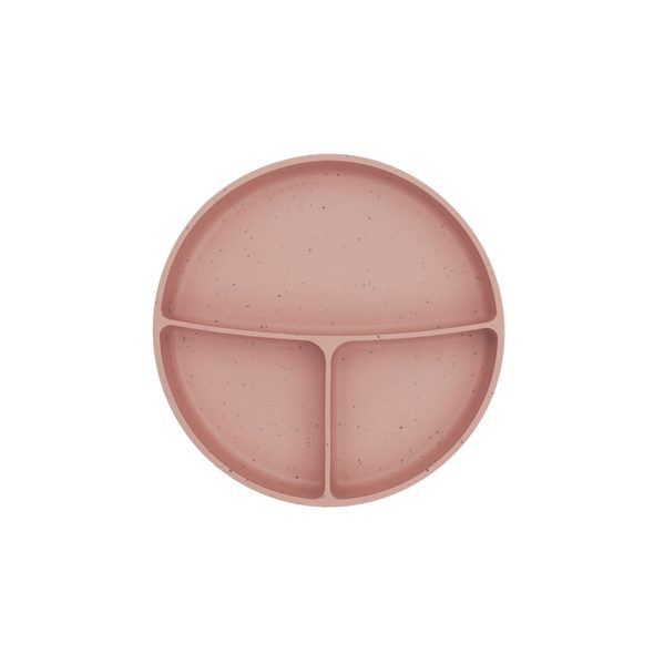 KIKKABOO TALÍŘ DĚLENÝ S PŘÍSAVKOU PLATINUM SILICONE BLUSH - MISKY, TALÍŘKY A PODLOŽKY - KRMENÍ