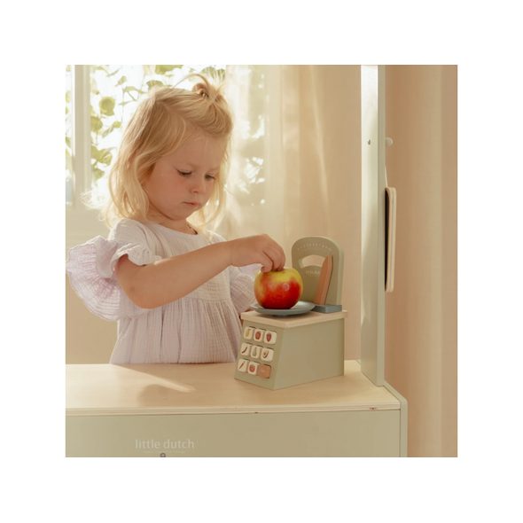 LITTLE DUTCH KUCHYŇSKÁ VÁHA DŘEVĚNÁ - DŘEVĚNÉ HRAČKY - PRO DĚTI