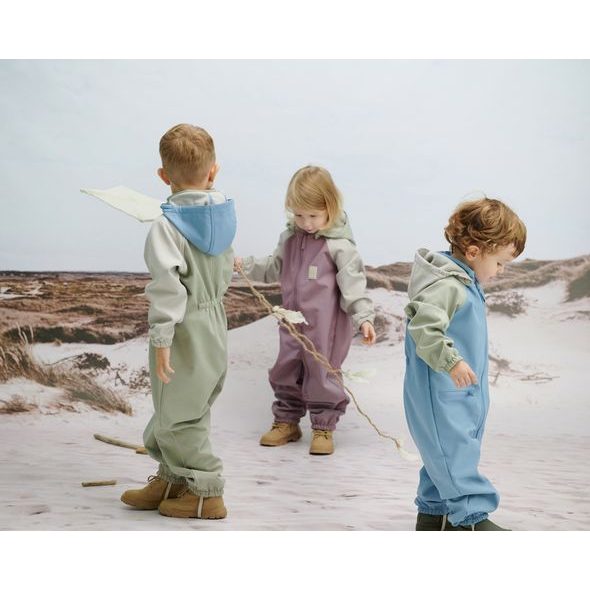 LEOKID SOFTSHELLOVÝ OVERAL COLOR BLOCK BLUE CAPE VEL. 12 - 18 MĚSÍCŮ (VEL. 80) - OVERALY - PRO DĚTI