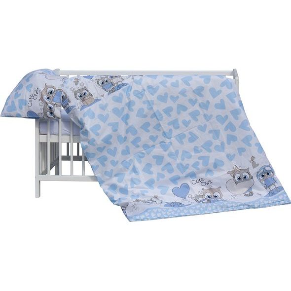 SCARLETT DĚTSKÁ POSTÝLKA S KOMPLETNÍ VÝBAVOU SCARLETT KULÍŠEK 120 X 60 CM - MODRÁ - DŘEVĚNÉ POSTÝLKY - SPINKÁNÍ