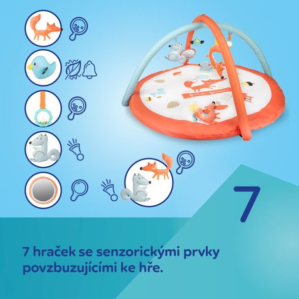 CANPOL BABIES EDUKATIVNÍ HRACÍ DEKA FOX - HRACÍ DEKY - PRO DĚTI