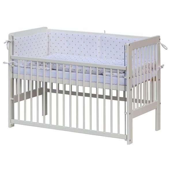 SCARLETT POSTÝLKA 120X60CM S KOMPLETNÍ VÝBAVOU HVĚZDIČKA BÉŽOVÁ - DŘEVĚNÉ POSTÝLKY - SPINKÁNÍ