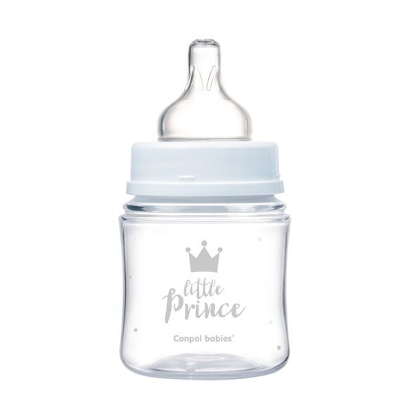 CANPOL BABIES LAHEV SE ŠIROKÝM HRDLEM ROYAL BABY 120ML MODRÁ - KOJENECKÉ LAHVE - KRMENÍ