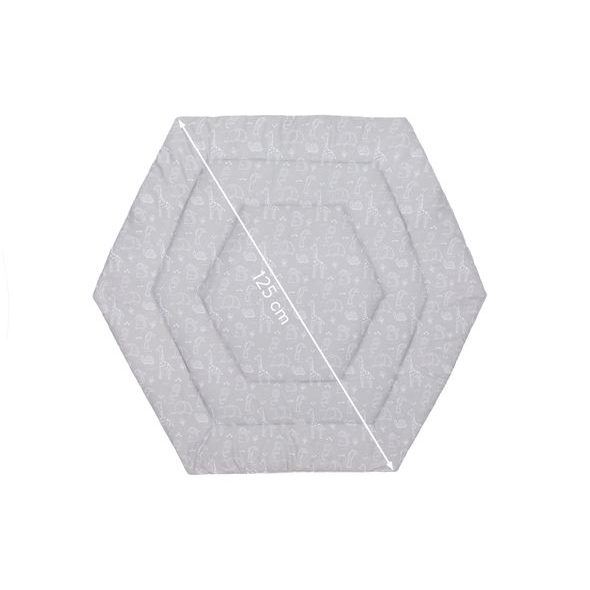 FILLIKID PODLOŽKA NA HRANÍ ŠESTIHRANNÁ JERSEY SAFARI GREY - HRACÍ PODLOŽKY NA ZEM - SPINKÁNÍ