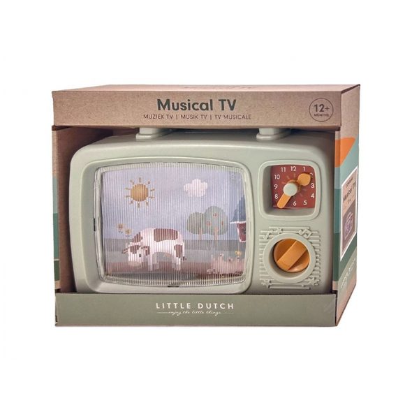 LITTLE DUTCH HUDEBNÍ TELEVIZE FARMA - HRAČKY SE ZVUKY - PRO DĚTI