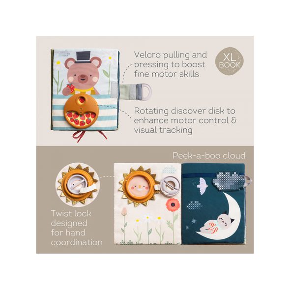 TAF TOYS KNÍŽKA S AKTIVITAMI FANTASY BUSY BOOK - KNÍŽKY PRO NEJMENŠÍ - PRO DĚTI