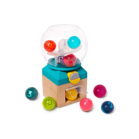 B-TOYS AUTOMAT S MÍČKY RAINBOW GUMBALLS - VKLÁDÁNÍ TVARŮ - PRO DĚTI