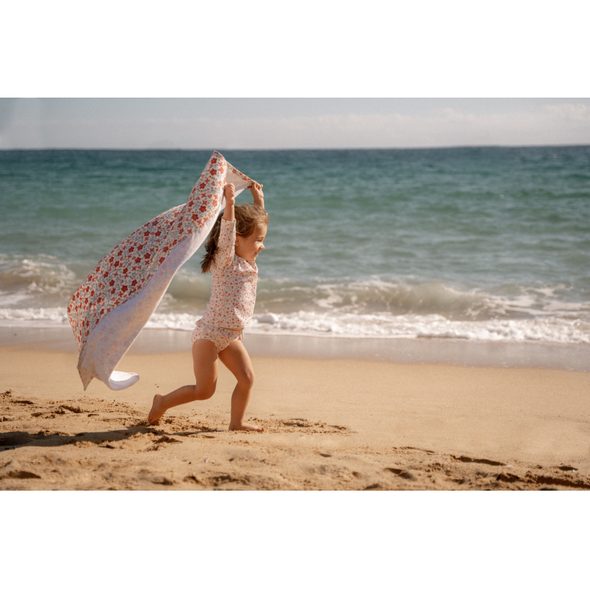 LITTLE DUTCH PLÁŽOVÁ OSUŠKA 120X60 CM SUNNY FLOWERS - OSUŠKY A DĚTSKÉ ŽUPANY - KOUPÁNÍ A ZDRAVÍ