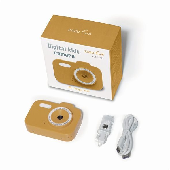 ZAZU FUN - DĚTSKÝ DIGITÁLNÍ FOTOAPARÁT - ŽLUTÝ - HRAČKY PRO DĚTI - PRO DĚTI