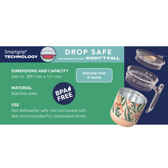 QUOKKA NEREZOVÝ TERMOHRNEK WAVE SPRING DAWN 260 ML - TERMOOBALY A TERMOSKY - KRMENÍ