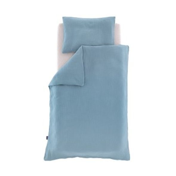 TRÄUMELAND POVLEČENÍ MUSSELIN 100/135 + 40/60 HELLBLAU - POVLEČENÍ DO POSTÝLKY - SPINKÁNÍ