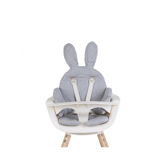 CHILDHOME SEDACÍ PODLOŽKA DO DĚTSKÉ ŽIDLIČKY RABBIT JERSEY GREY - DOPLŇKY K ŽIDLIČKÁM - KRMENÍ