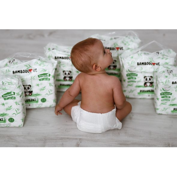 BAMBOOLOVE PLENY JEDNORÁZOVÉ BAMBUS VEL. M 6-11 KG 24 KS - JEDNORÁZOVÉ PLENY - PŘEBALOVÁNÍ