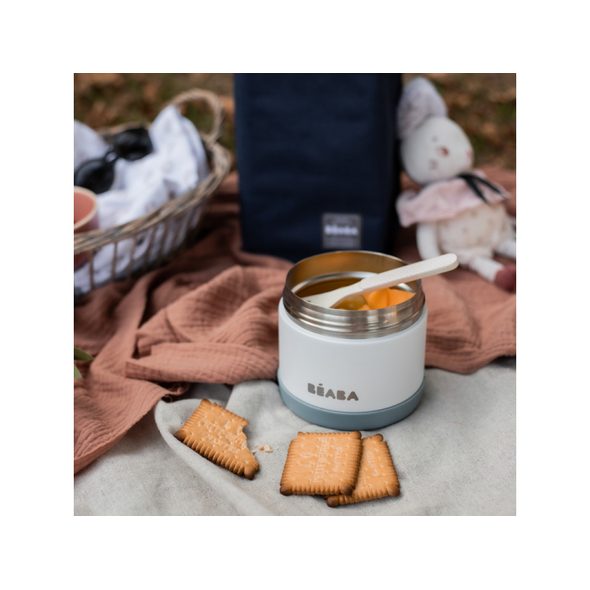 BEABA TERMOSKA NA JÍDLO 500ML BLUE - TERMOOBALY A TERMOSKY - KRMENÍ