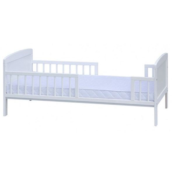 SCARLETT DĚTSKÁ POSTÝLKA SCARLETT KACPER - 2V1 - BÍLÁ (BOROVICE) - VYNDAVACÍ PŘÍČKY - 140 X 70 CM - DŘEVĚNÉ POSTÝLKY - SPINKÁNÍ