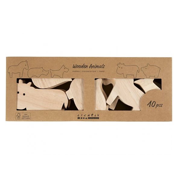CREATIV COMPANY KREATIVNÍ SADA ZVÍŘATA Z FARMY DŘEVĚNÁ - VÝTVARNÉ POMŮCKY A HRAČKY - PRO DĚTI