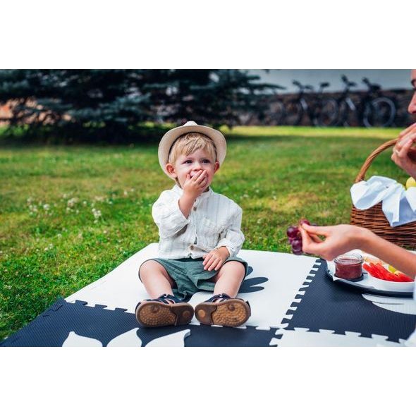 MOMI HRACÍ PODLOŽKA PĚNOVÉ PUZZLE FELI ŠEDÉ - HRACÍ PODLOŽKY NA ZEM - SPINKÁNÍ