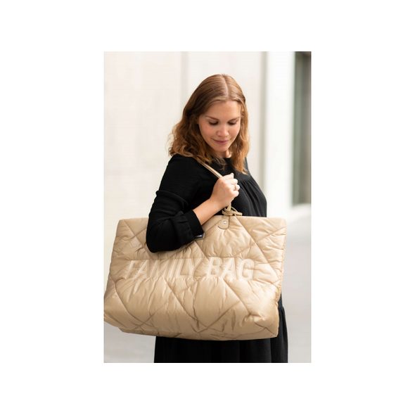 CHILDHOME CESTOVNÍ TAŠKA FAMILY BAG PUFFERED BEIGE - PŘEBALOVACÍ TAŠKY - KOČÁRKY A PŘÍSLUŠENSTVÍ