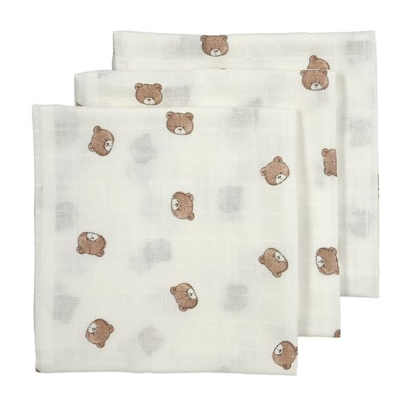 MEYCO MUŠELÍNOVÉ PLENY 70X70 CM 3-BALENÍ - BEAR - LÁTKOVÉ PLENY ALL IN ONE - PŘEBALOVÁNÍ