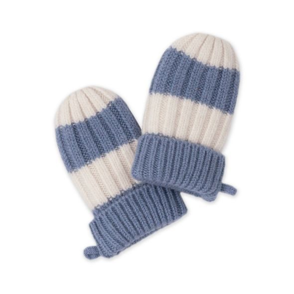 LODGER RUKAVICE STRIPE MERINO STONE VEL. 0 - 12 MĚSÍCŮ - RUKAVIČKY, ŠÁTKY, NÁKRČNÍKY - PRO DĚTI