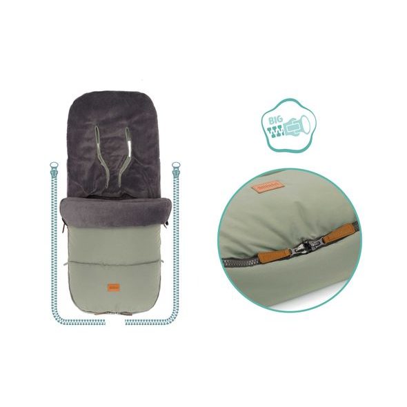 FILLIKID FUSAK ZIMNÍ KINLEY SAGE - FUSAKY DO KOČÁRKU - KOČÁRKY A PŘÍSLUŠENSTVÍ