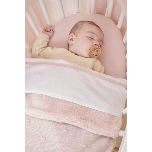 MEYCO DEKA MINI KNOTS FLEECE - SOFT PINK - DĚTSKÉ DEKY PRO MIMINKA - SPINKÁNÍ