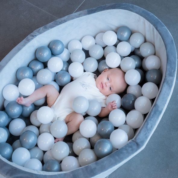 BO JUNGLE BAZÉNEK S MÍČKY B-BALL PIT PLAY GYM GREY - NAFUKOVACÍ HRAČKY - PRO DĚTI