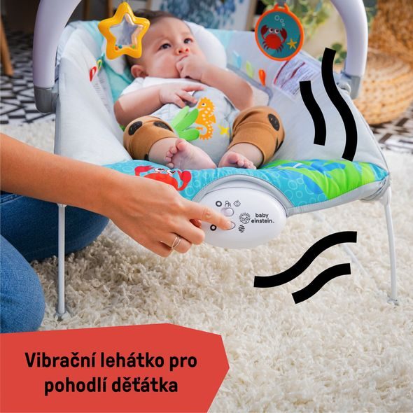 BABY EINSTEIN LEHÁTKO HUDEBNÍ VIBRAČNÍ SE SVĚTLY KICK TO IT NEPTUNE DO 9 KG - LEHÁTKA A HOUPADLA - SPINKÁNÍ