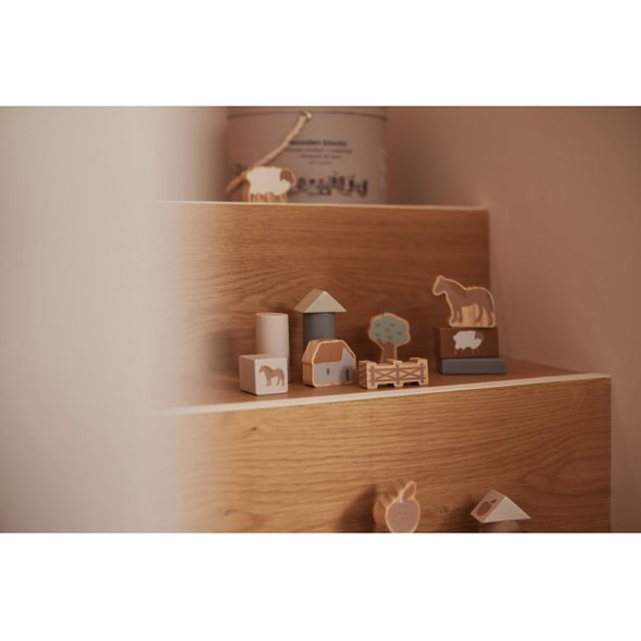 JOLLEIN KOSTKY DŘEVĚNÉ 34 KS V TUBĚ FARMA - KOSTKY - PRO DĚTI