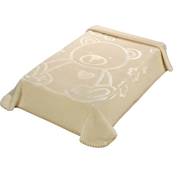 SCARLETT ŠPANĚLSKÁ DEKA I97 BÉŽOVÁ 110X140CM - DĚTSKÉ DEKY PRO MIMINKA - SPINKÁNÍ