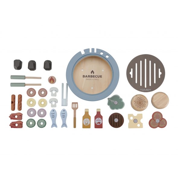 LITTLE DUTCH BARBECUE SADA DŘEVĚNÁ - DŘEVĚNÉ HRAČKY - PRO DĚTI